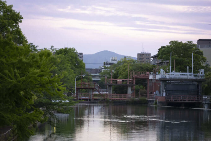 夷川ダム前の夕焼け